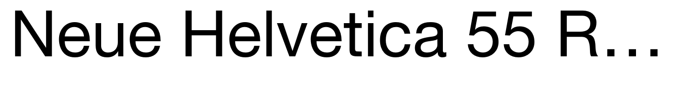 Neue Helvetica 55 Roman